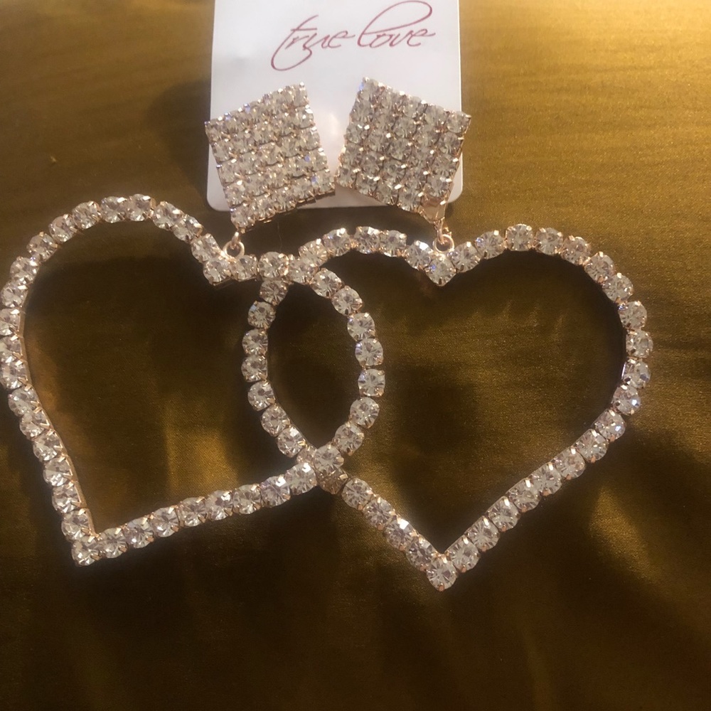 True love heart earrings